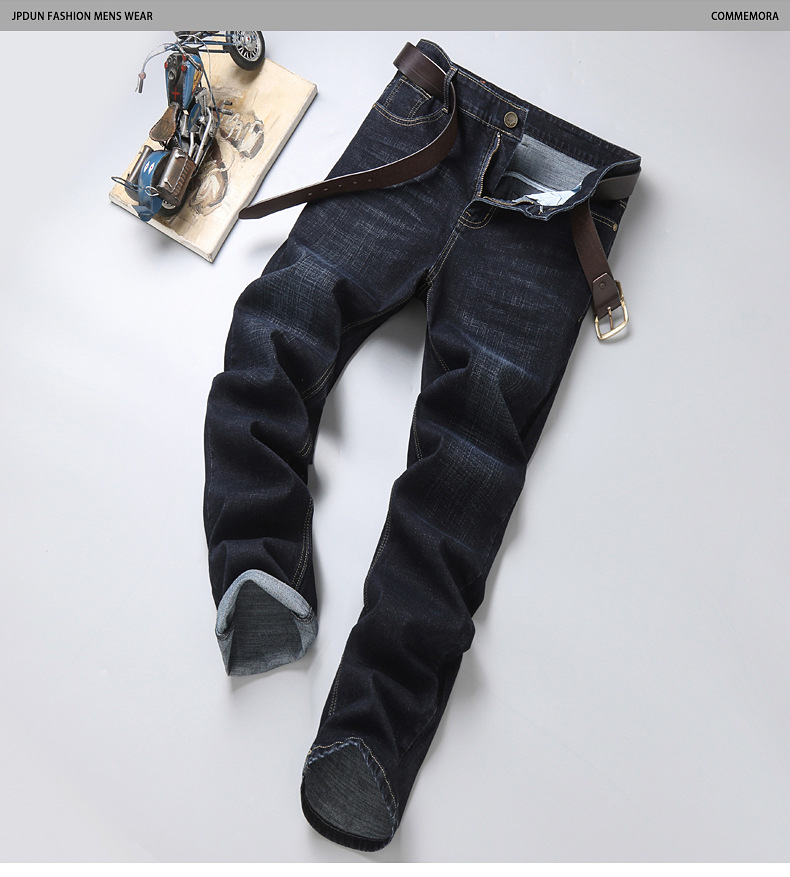 Men's Classic Straight-Leg / Slim-Straight Medium Wash Denim Jeans
