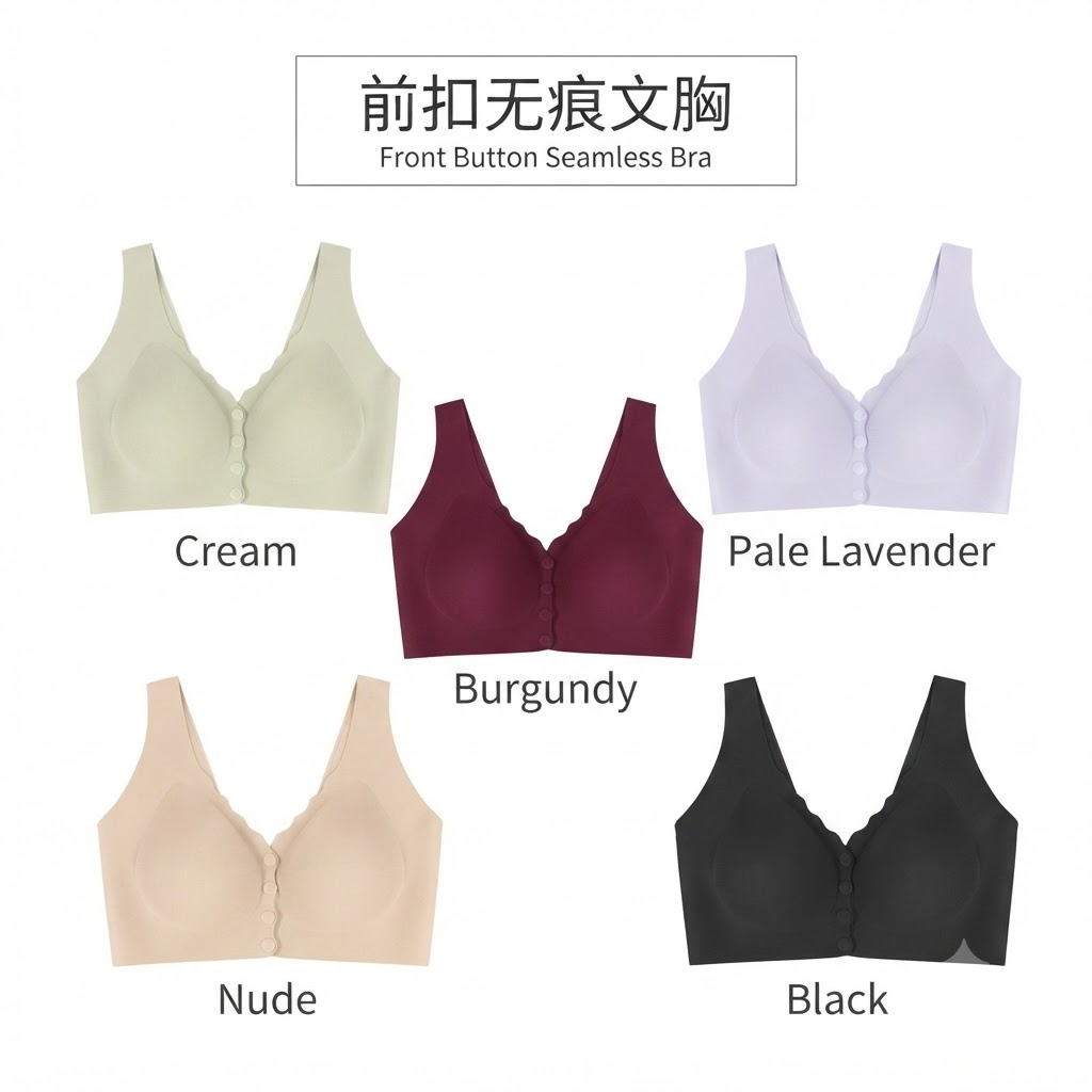 Seamless Front-Button Wireless Comfort Bra
