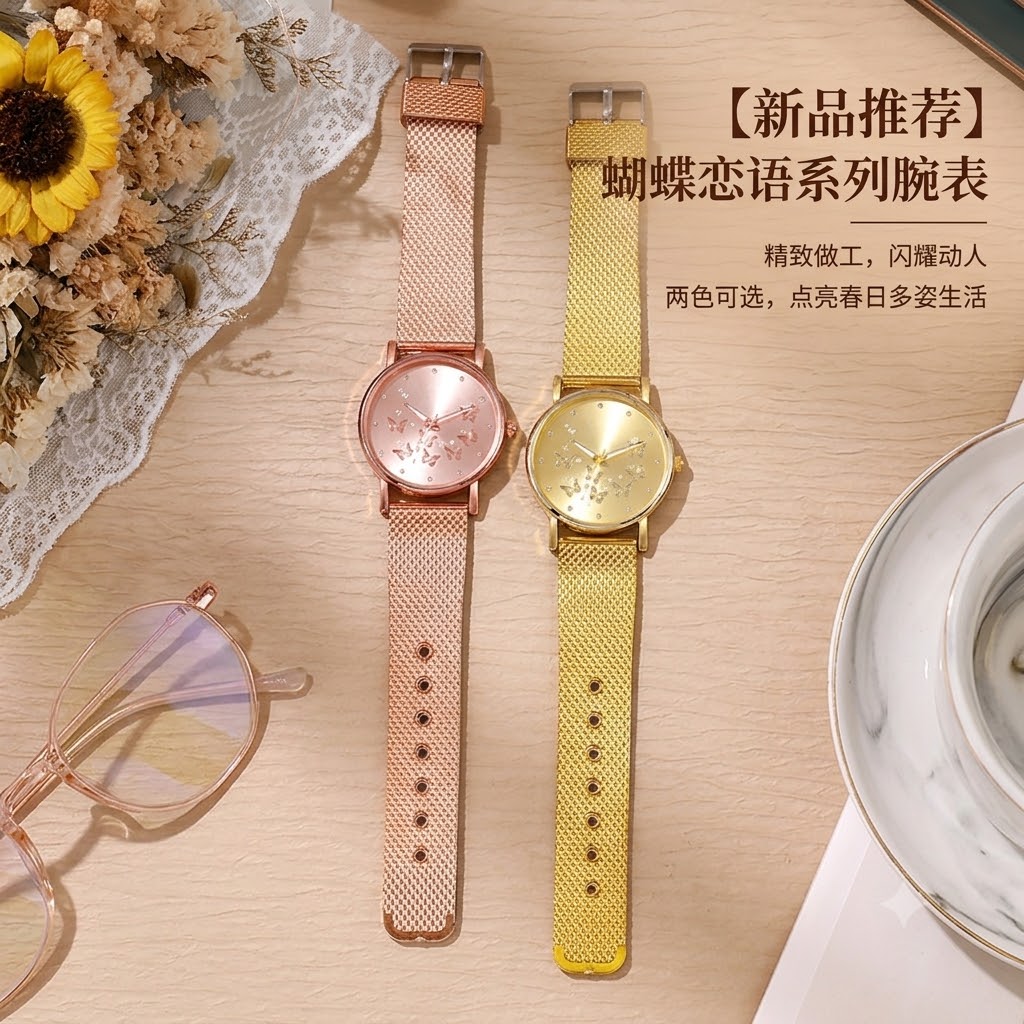 Women's Butterfly Dial Watch