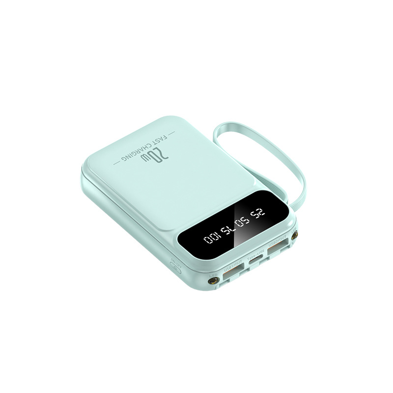 Pocket-Sized 20W Fast Charging LED Power Bank