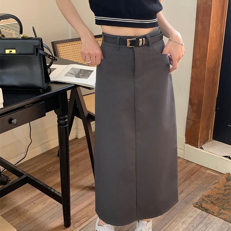 Women's High-Waisted Tailored Maxi Skirt
